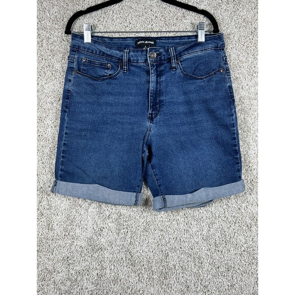 Dkny Pants - DKNY Jeans Women Denim Shorts Cuffed Stretch Blue Size 8 Casual Summer